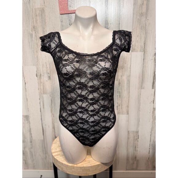 Victoria’s Secret Black Lace Bodysuit Women’s Size Large - Picture 2 of 8